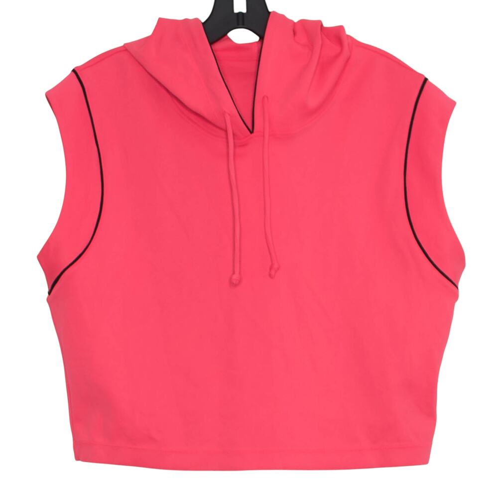 NEW Zyia Active Hoodie Katrine Athleisure Lounge Sleeveless Neon‎ Coral Medium